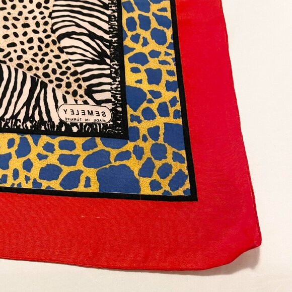 Vintage Semeley Scarf 45 x 45 Inch Made in Turkey - Picture 11 of 16